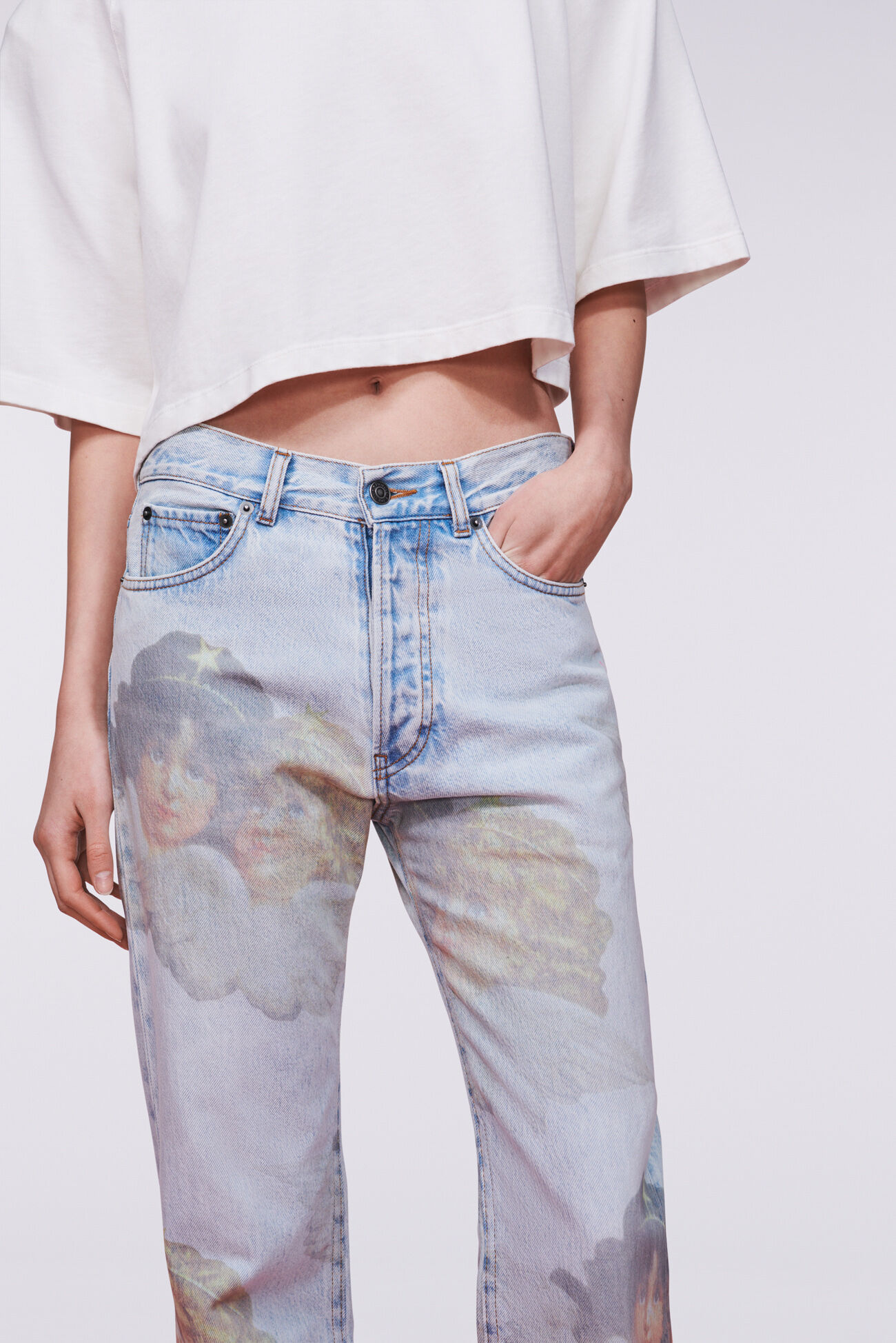 Angels Straight Fit Jeans Bleach Blue