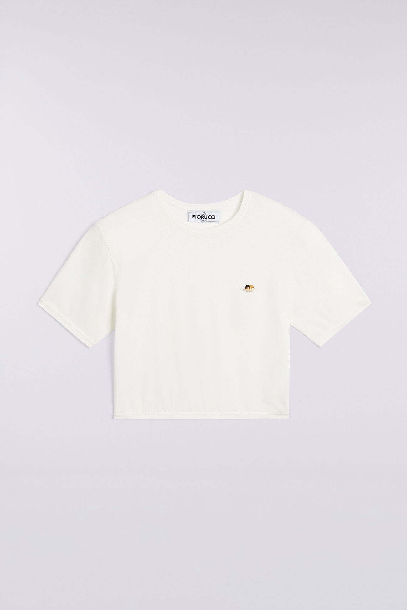 Angels Patch Crop T-Shirt White