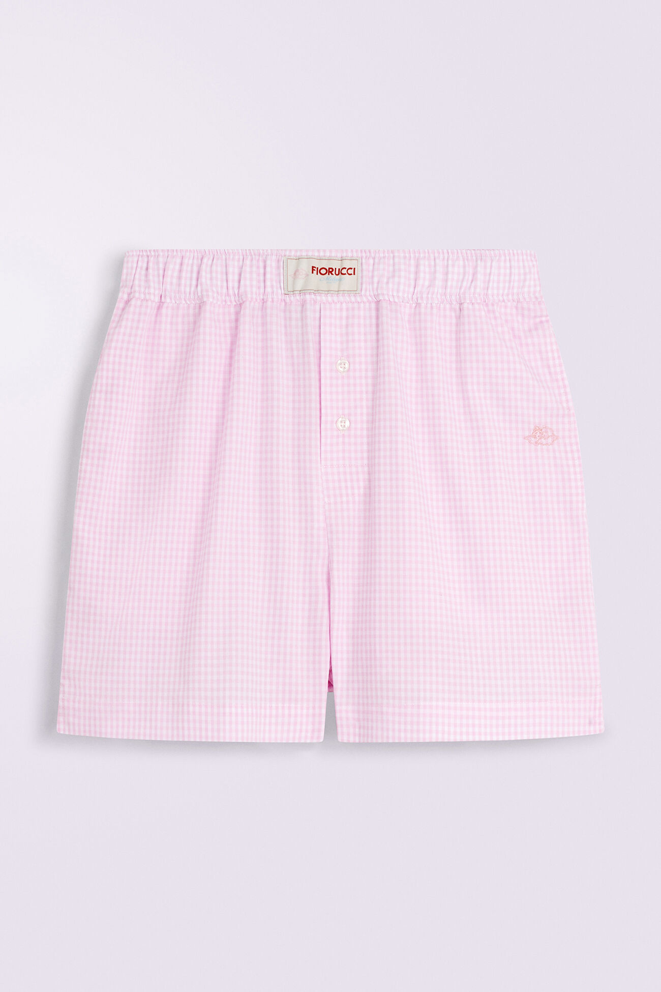 Gingham Logo Shorts Pink