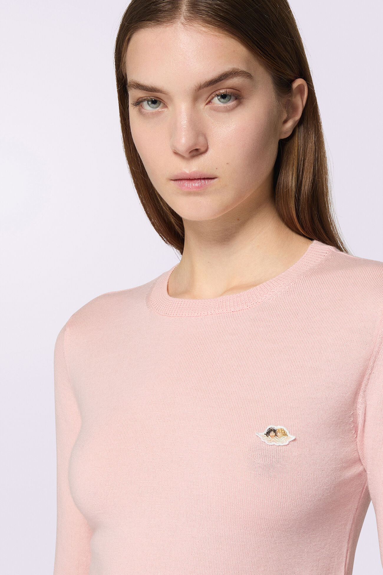 Angels Patch Knit Jumper Pink