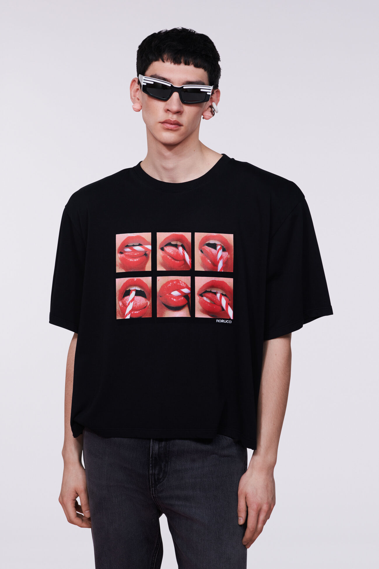Mouth Graphic T-Shirt Black