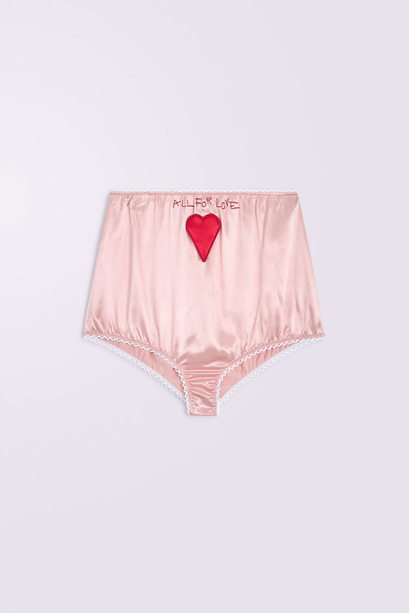 Embroidered Heart Bloomers Pink