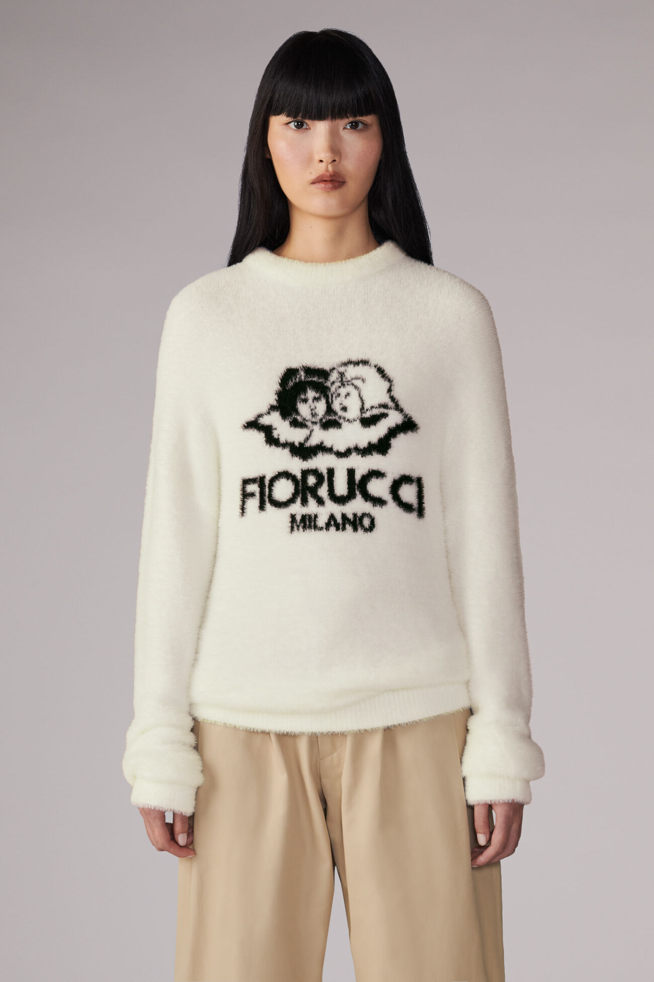 Unisex Milano Angels Knit Jumper White