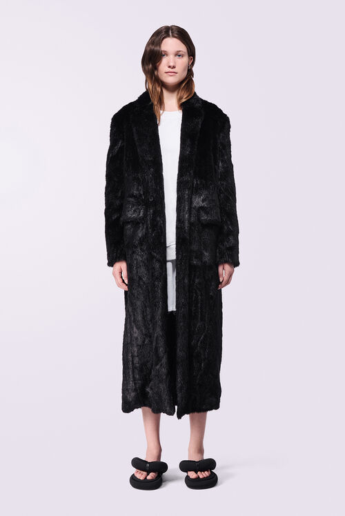 Faux Fur Coat Black