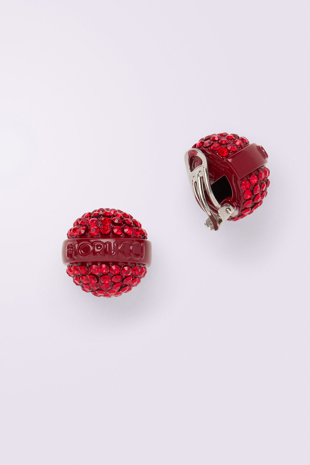 Crystal Mini Lollipop Earrings Red