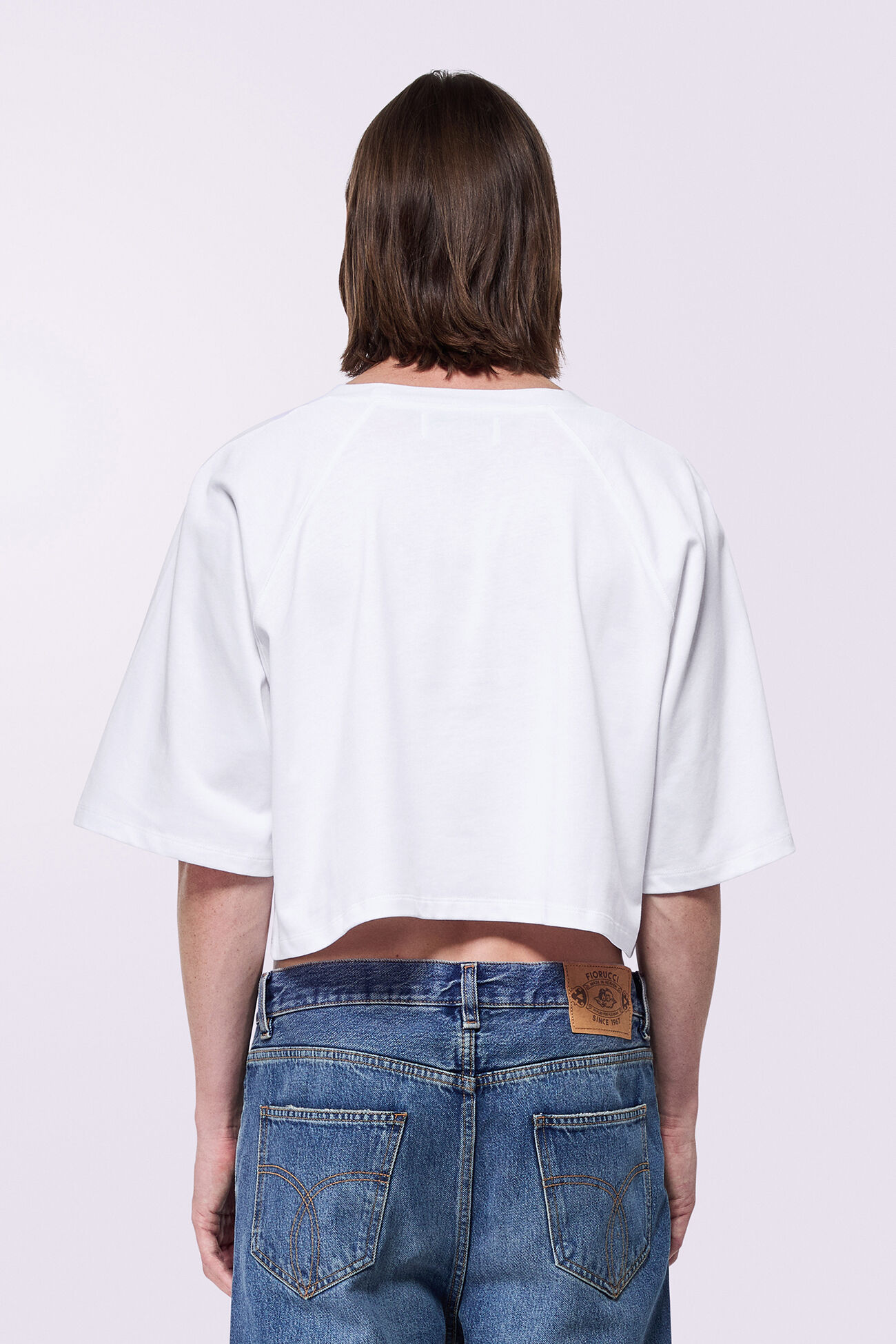 Unisex Mouth Crop T-Shirt White