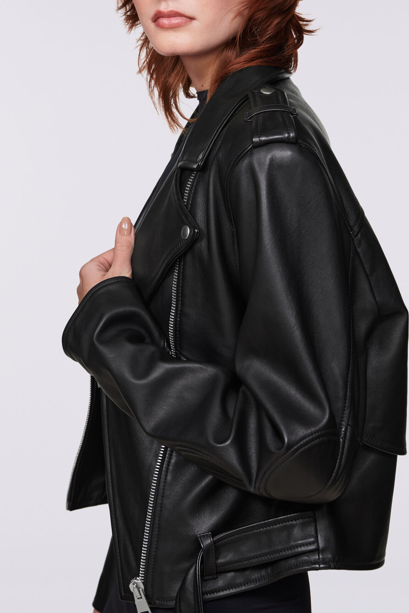 Leather Biker Jacket Black