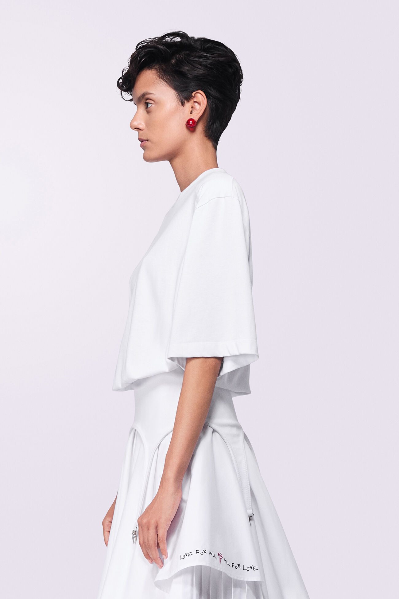 Suspender Belt T-Shirt White