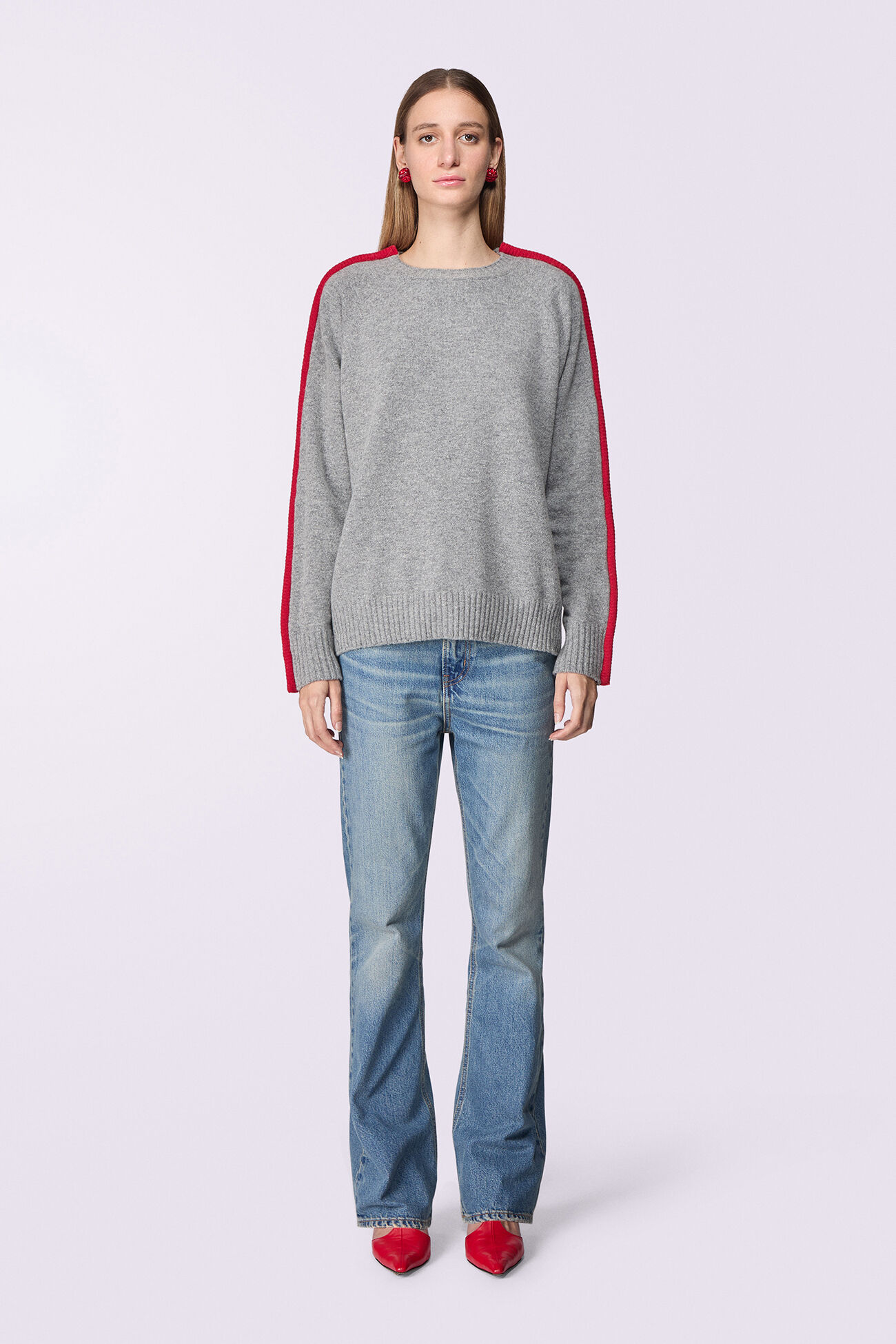 Unisex Puff Knit Jumper Grey