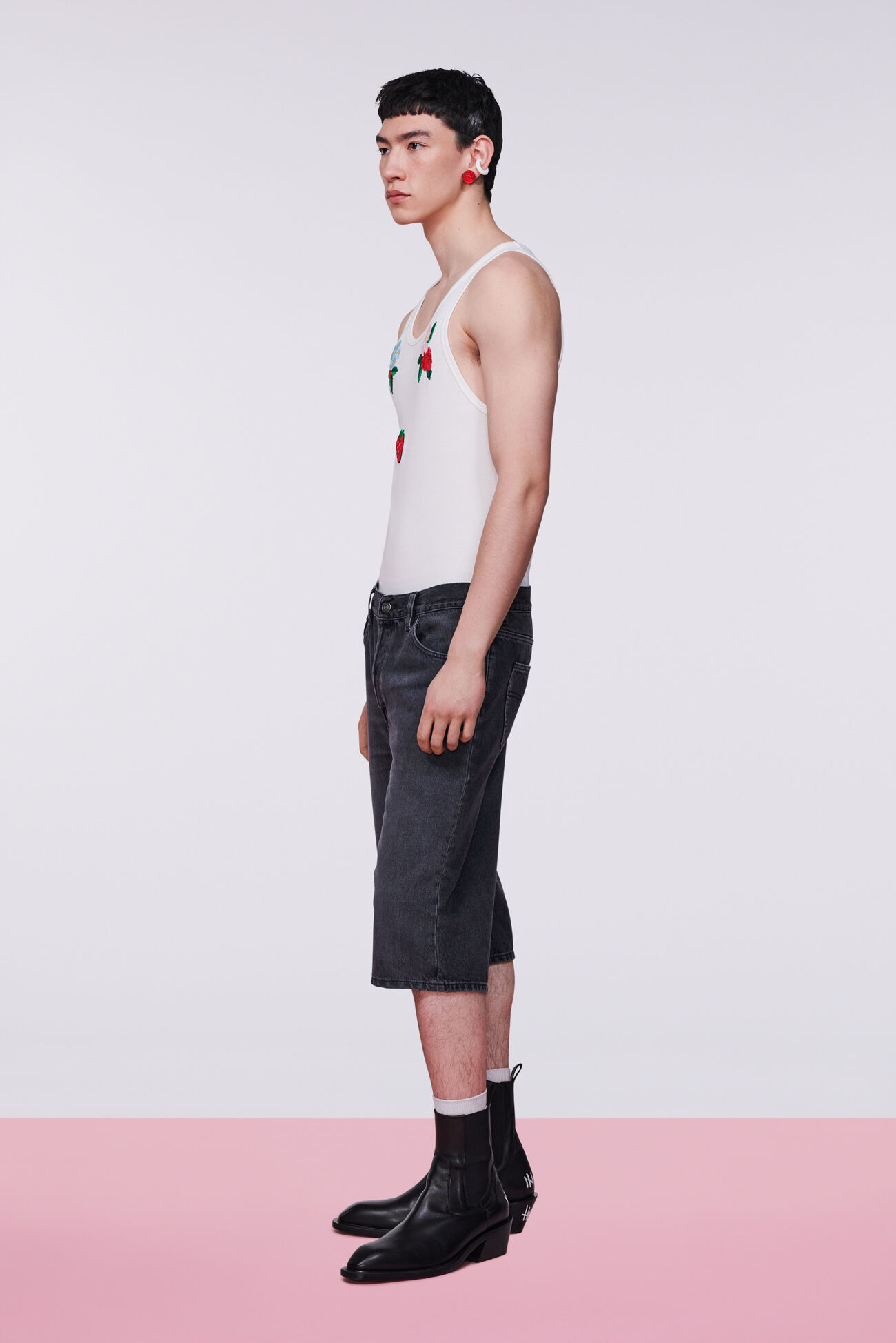 Denim Bermuda Shorts Black