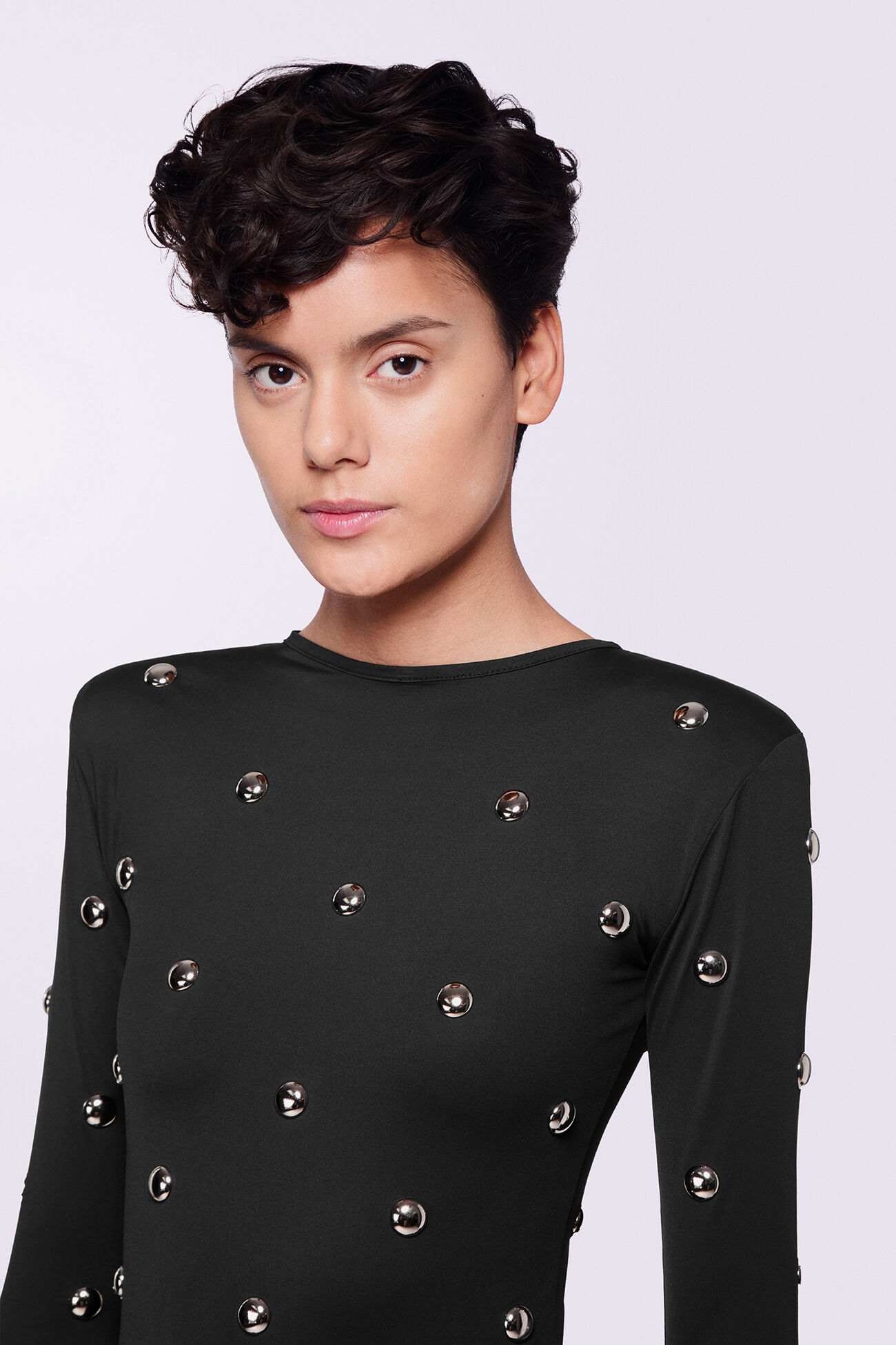 Stud Mini Dress Black