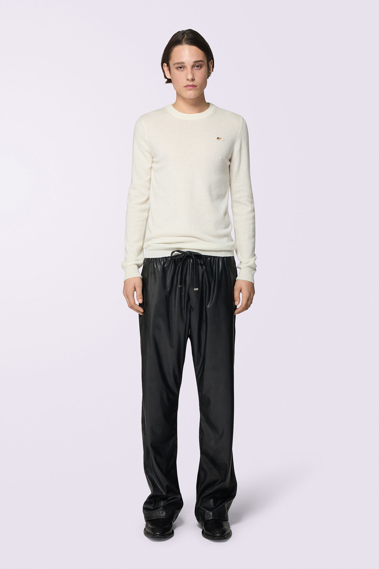 Unisex Angels Patch Knit Jumper Cream