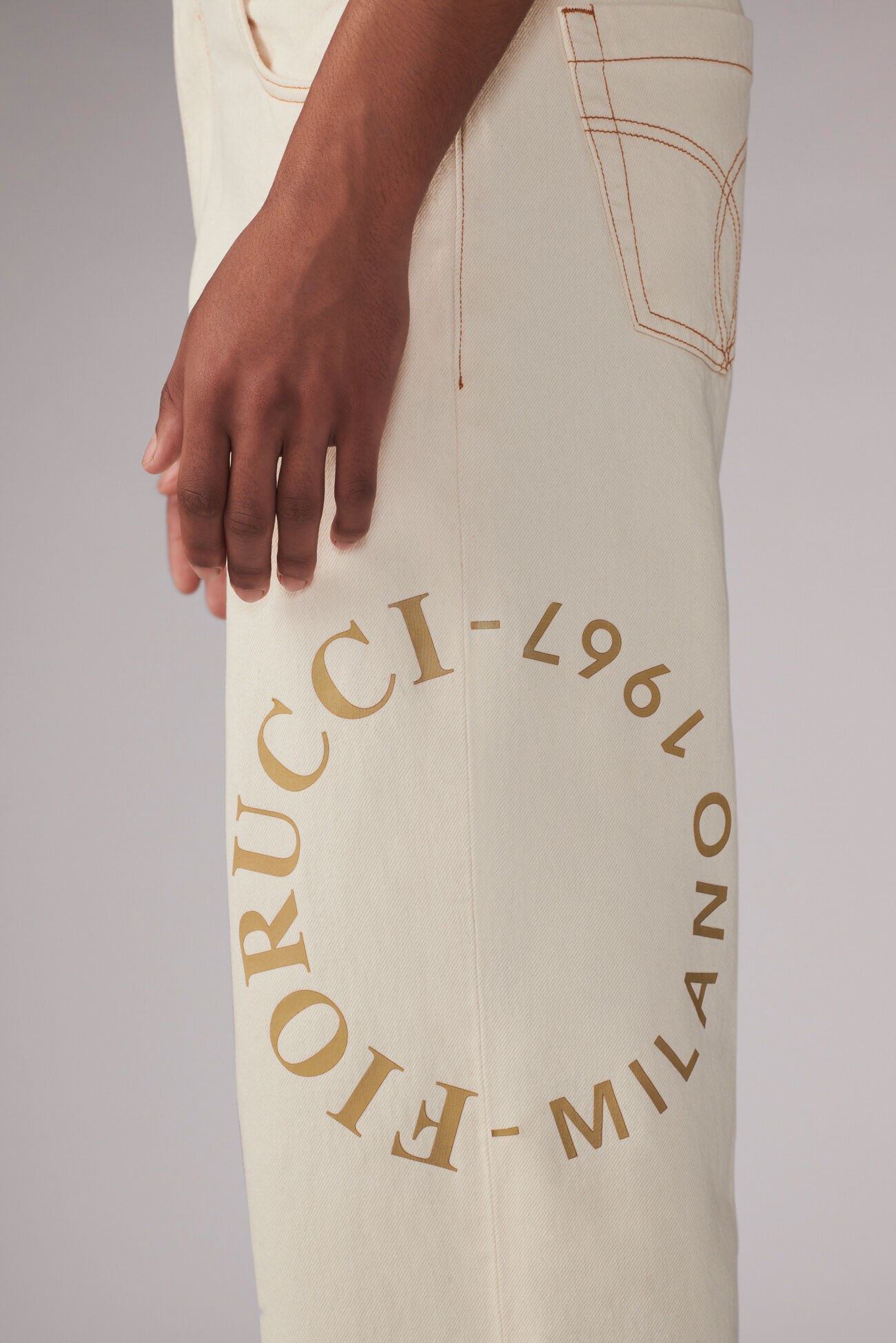Milano Stamp Carpenter Jeans Cream