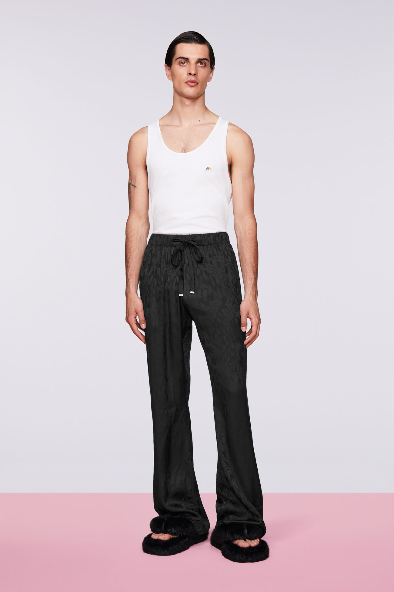 Unisex Banimalier Jacquard Trousers Black