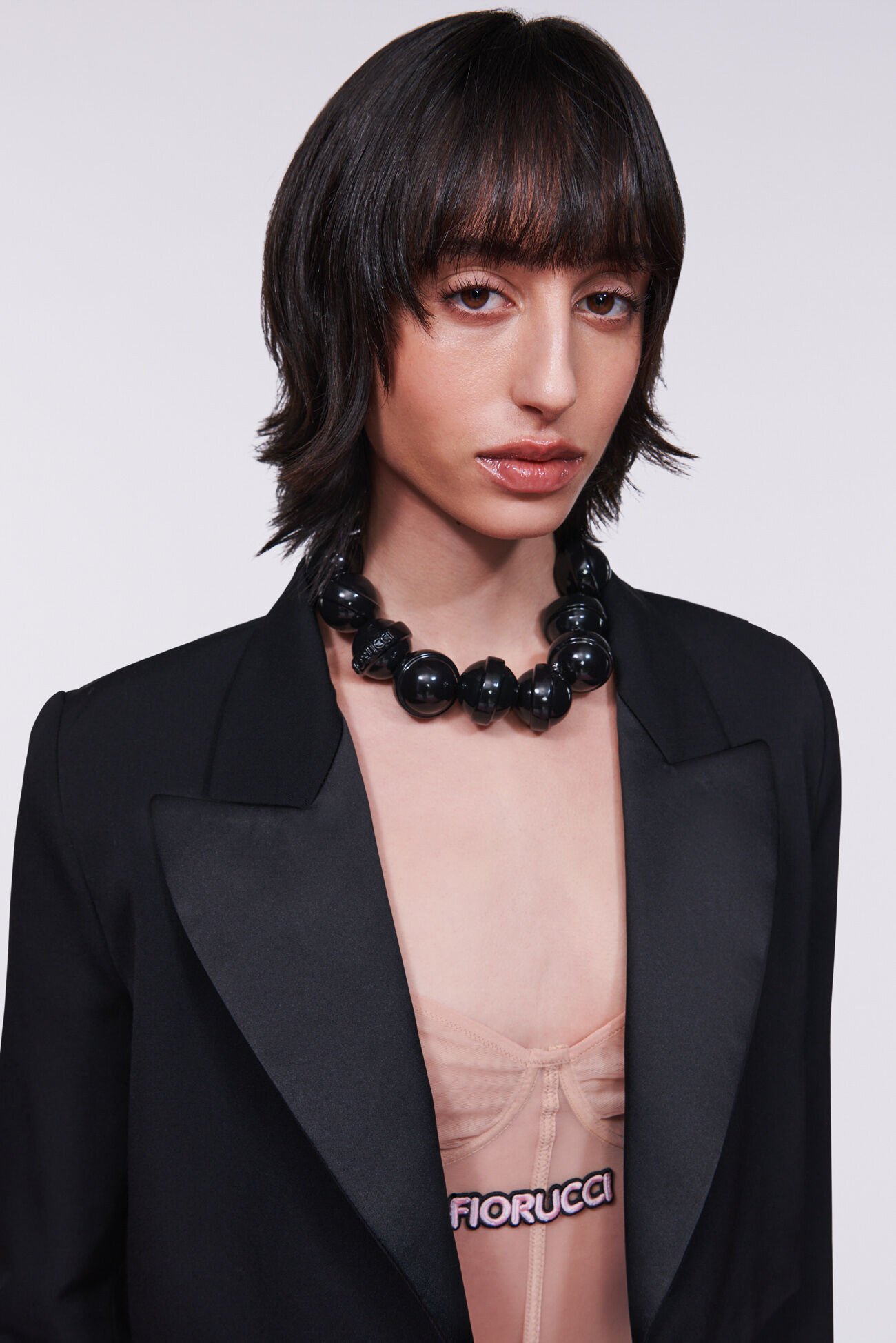 Crop Patch Blazer Black