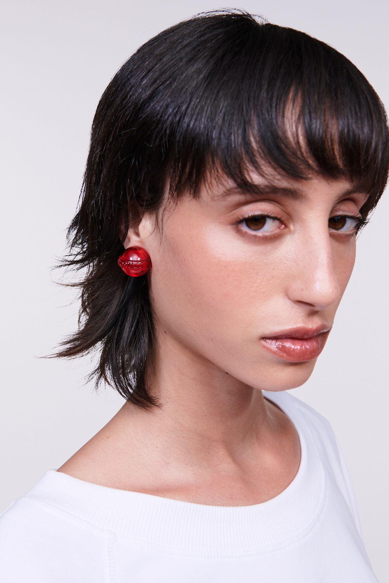 Mini Lollipop Earrings Red