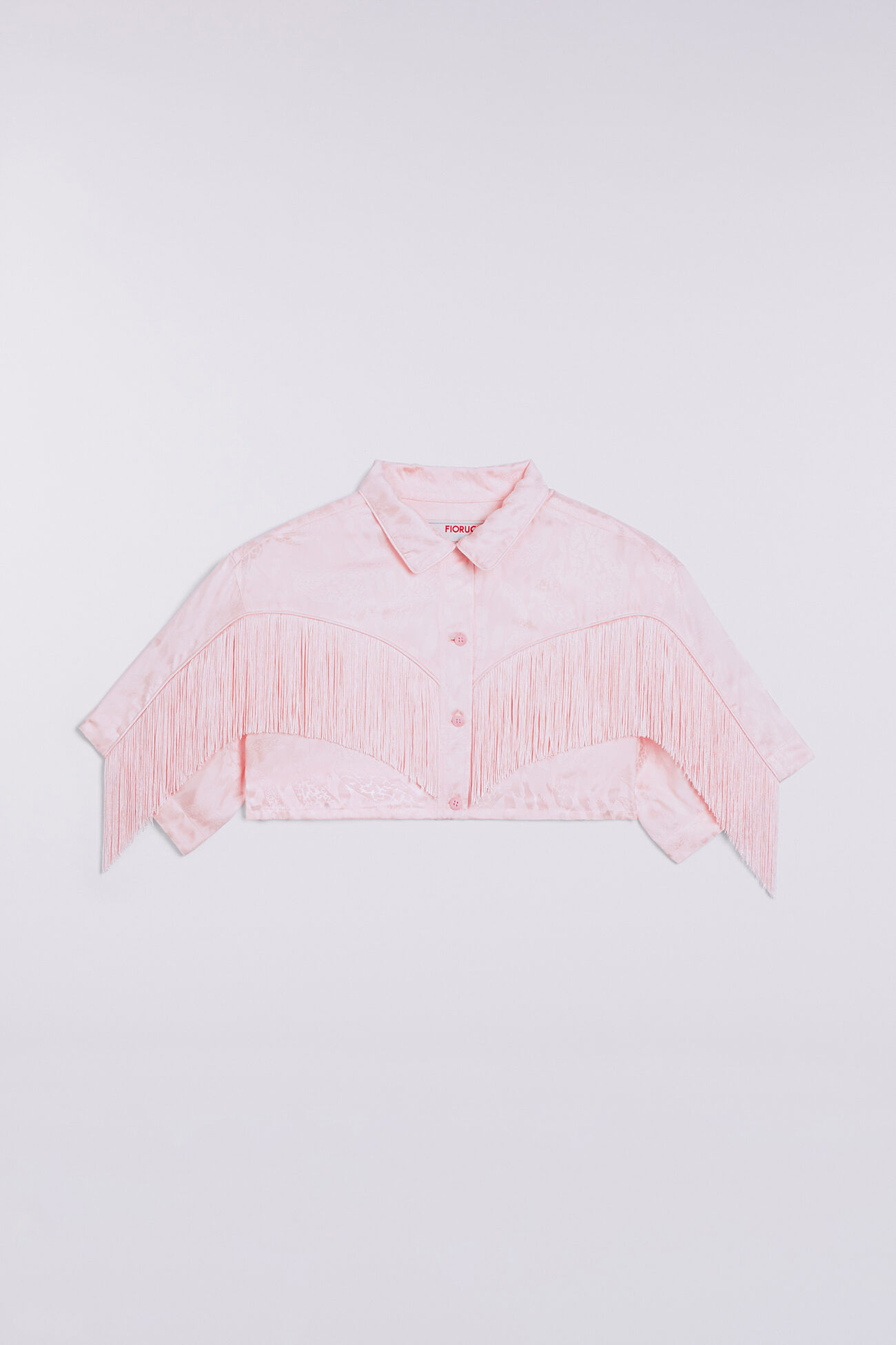 Banimalier Jacquard Fringe Shirt Pink