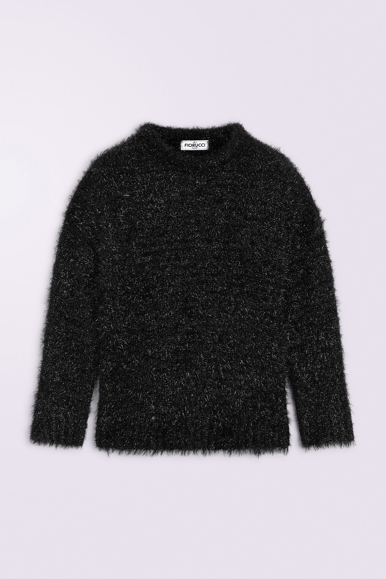 Unisex Metallic Knit Jumper Black