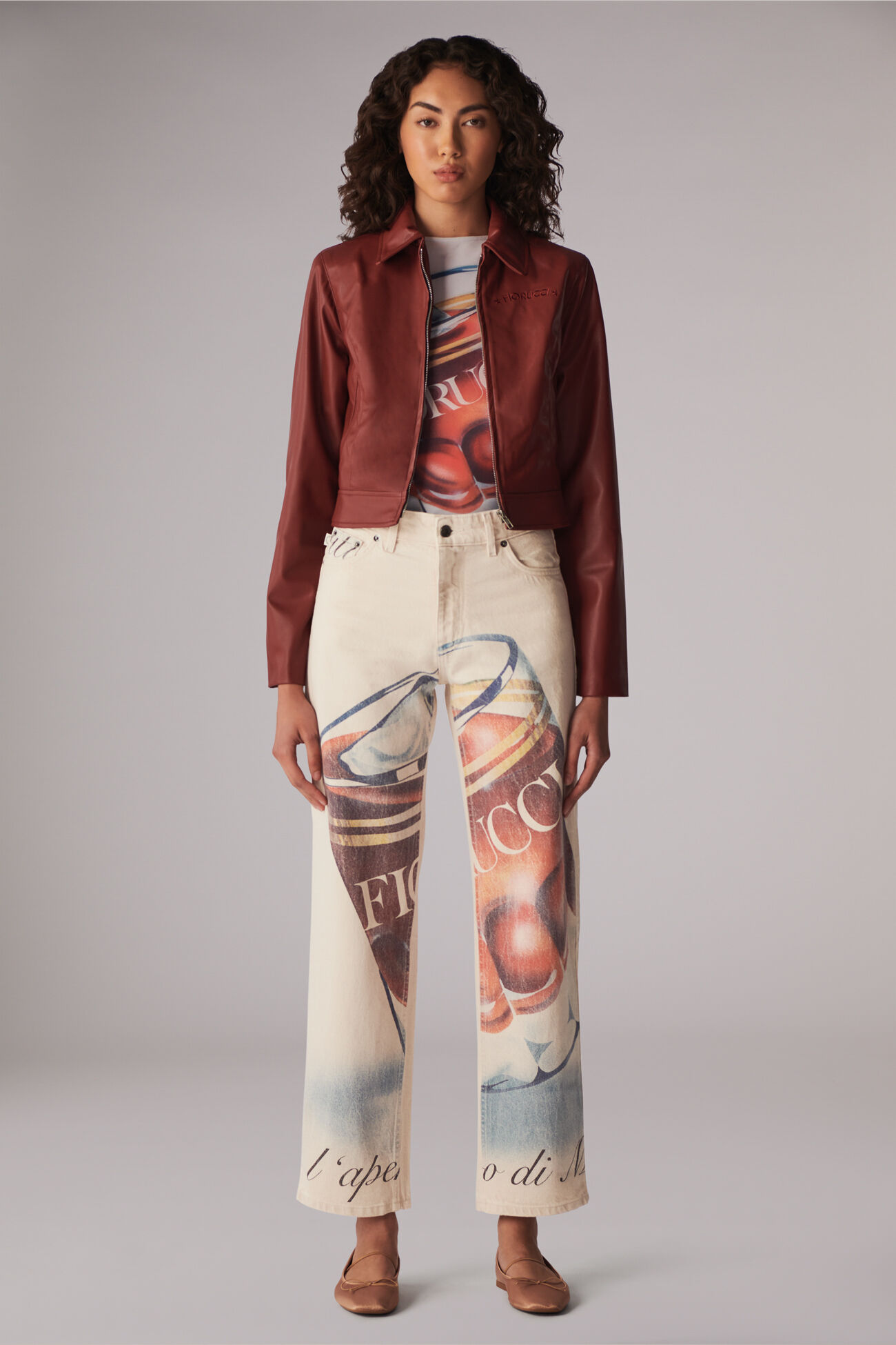 L'aperitivo Graphic Jeans Cream