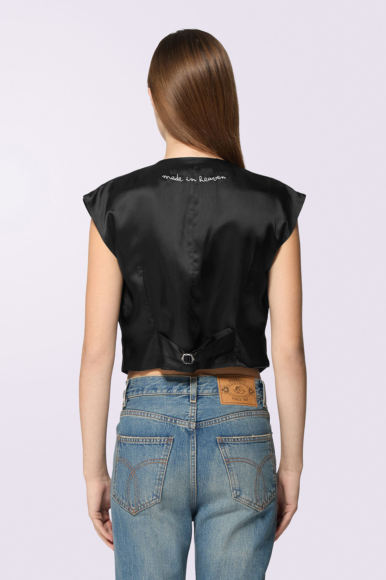 Embroidered Vest Black