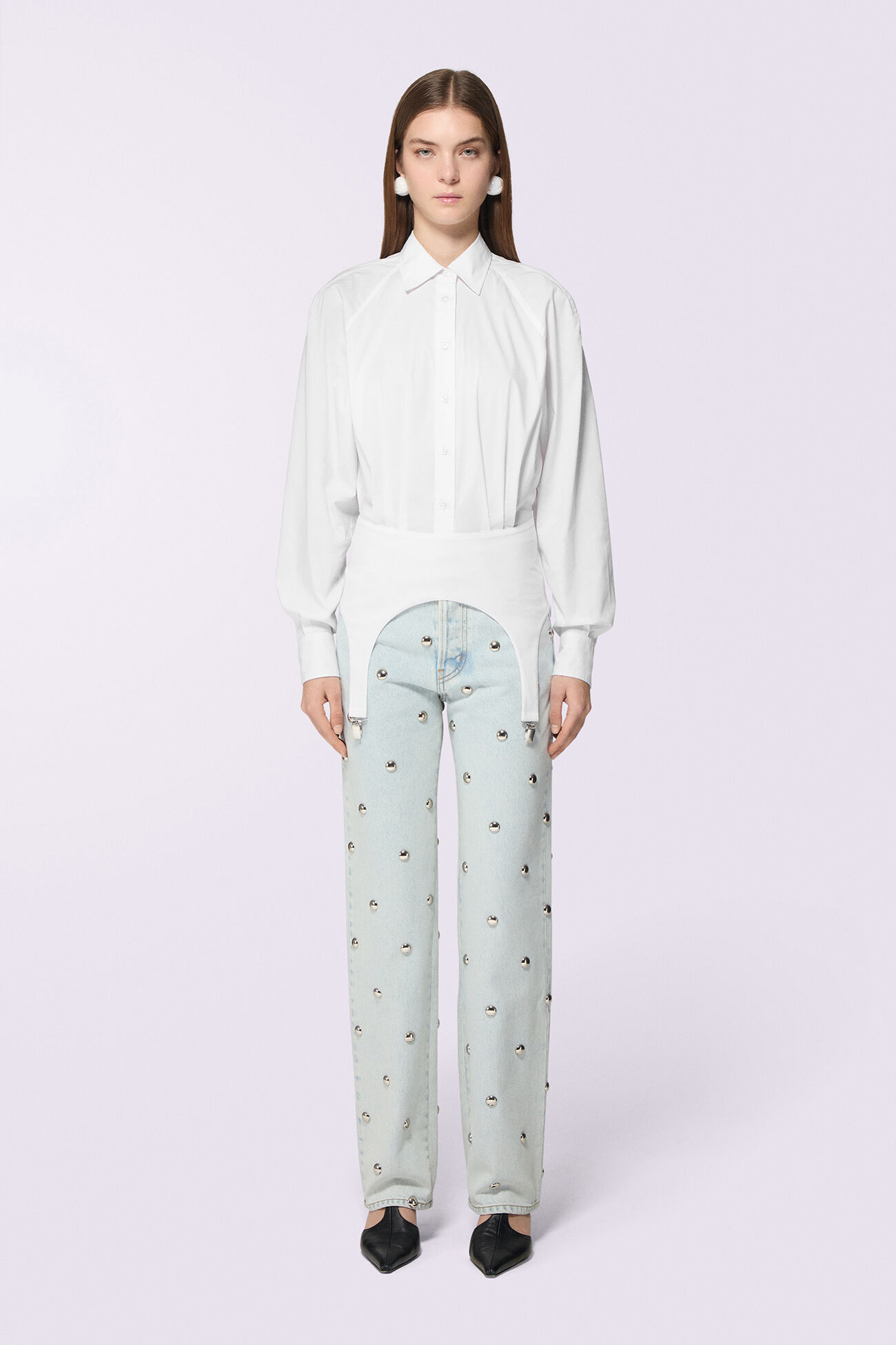 Suspender Shirt White