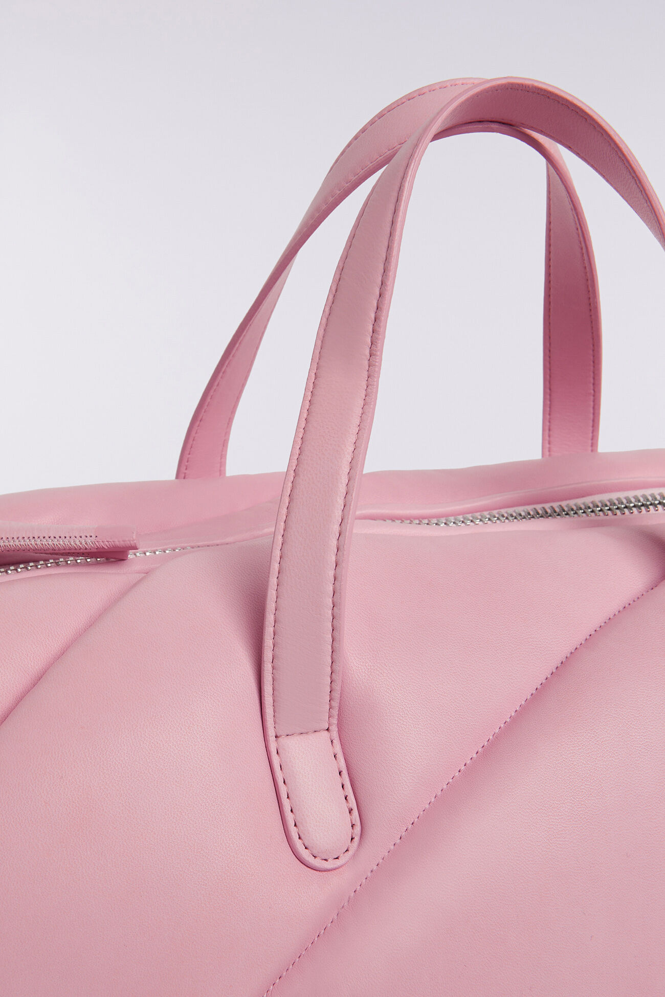 Mella Leather Duffle Bag Pink