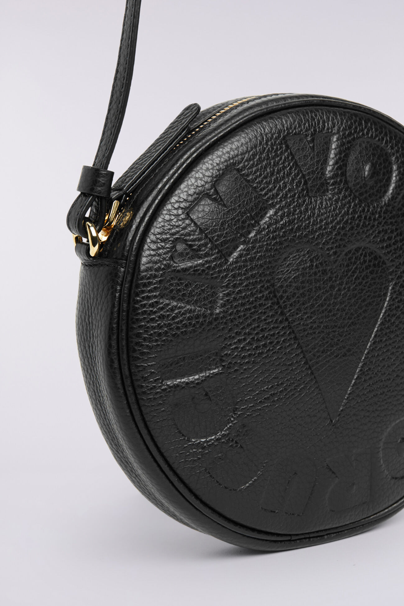 Circle of Love Leather Bag Black