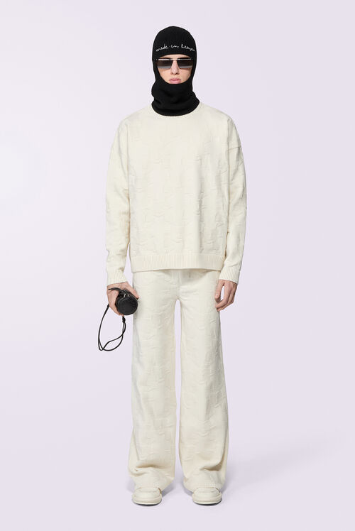 Kissing Angels Knit Trousers White