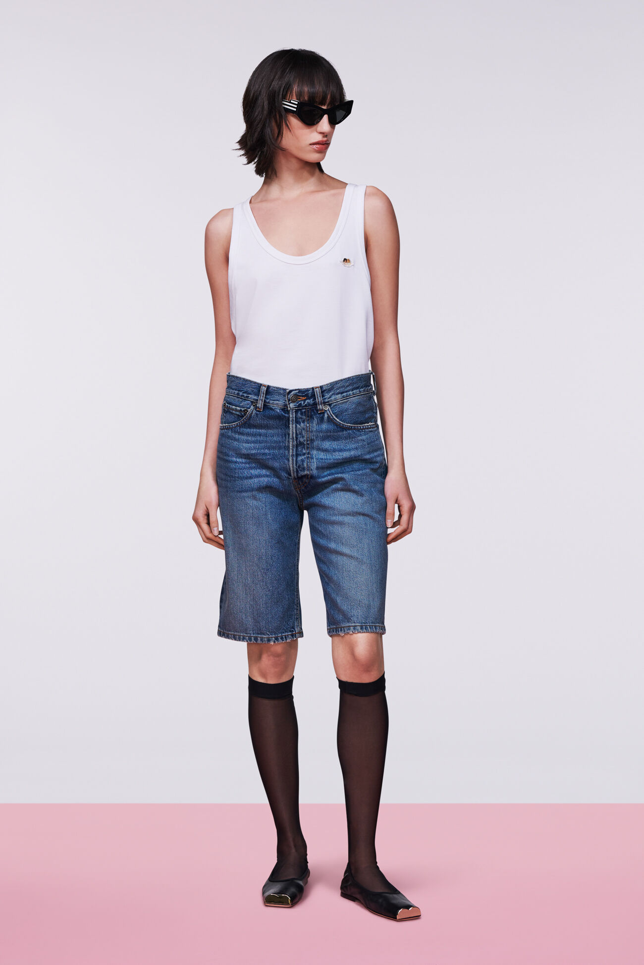 Angels Patch Tank Top White