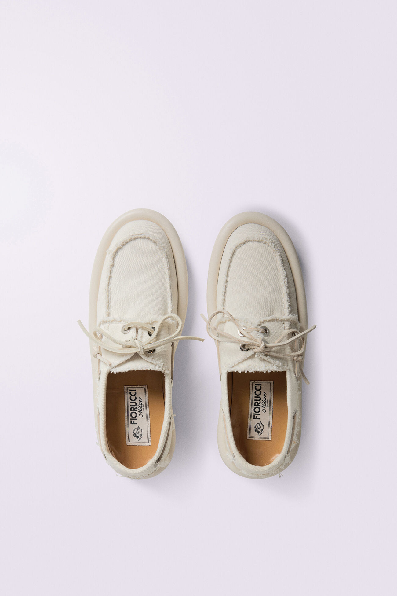 Men's Angels Patch Boat Shoes White