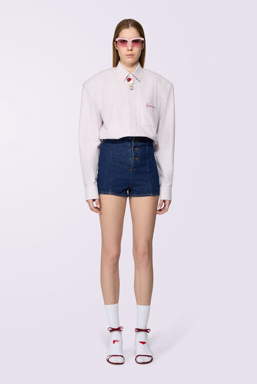Stripe Flannel Shirt Pink