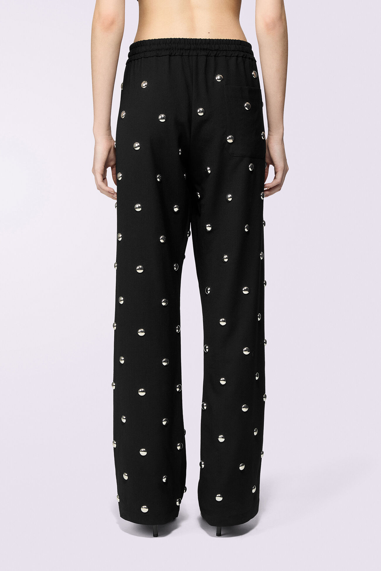 Unisex Stud Trousers Black