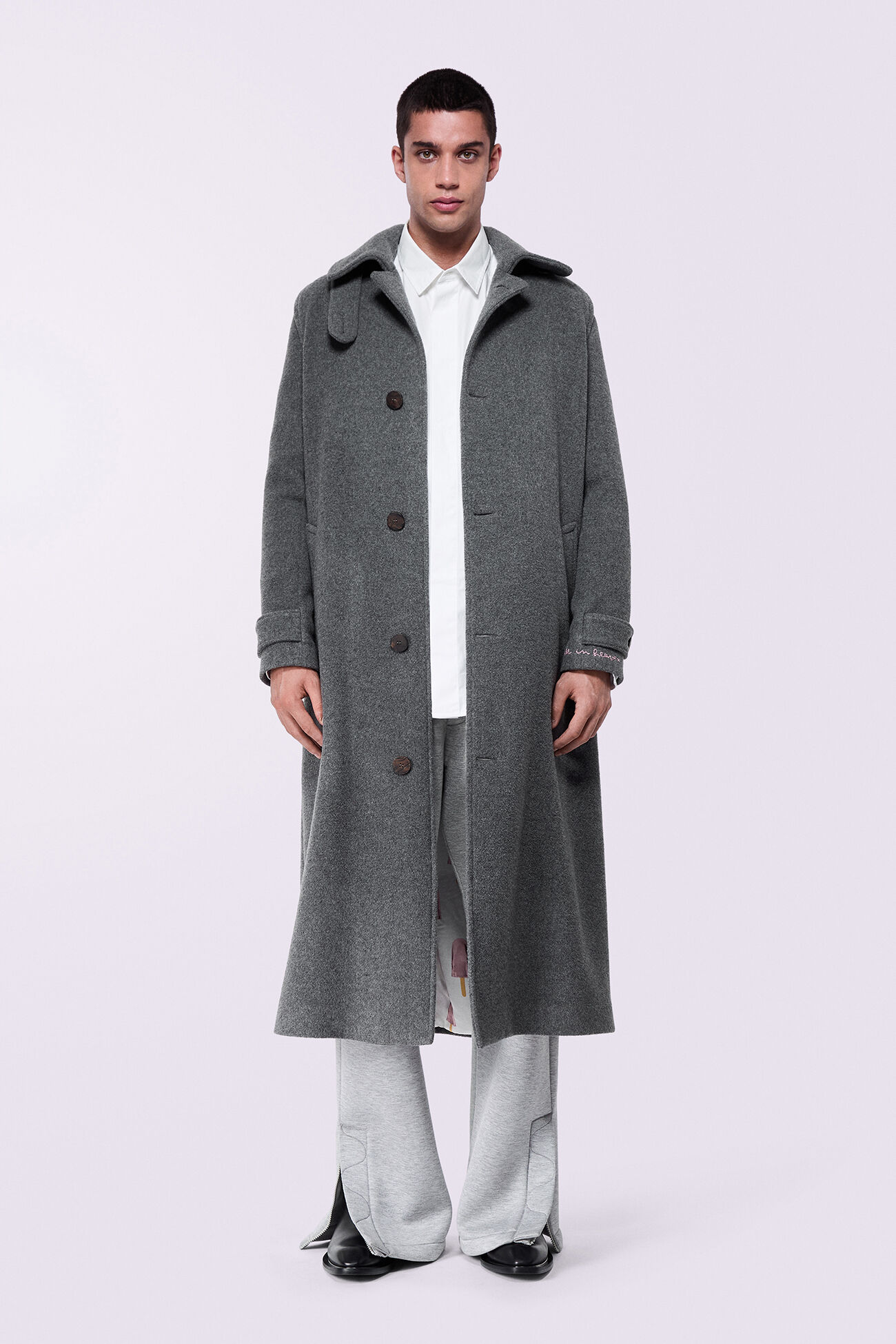 Unisex Popsicle Loden Coat Grey