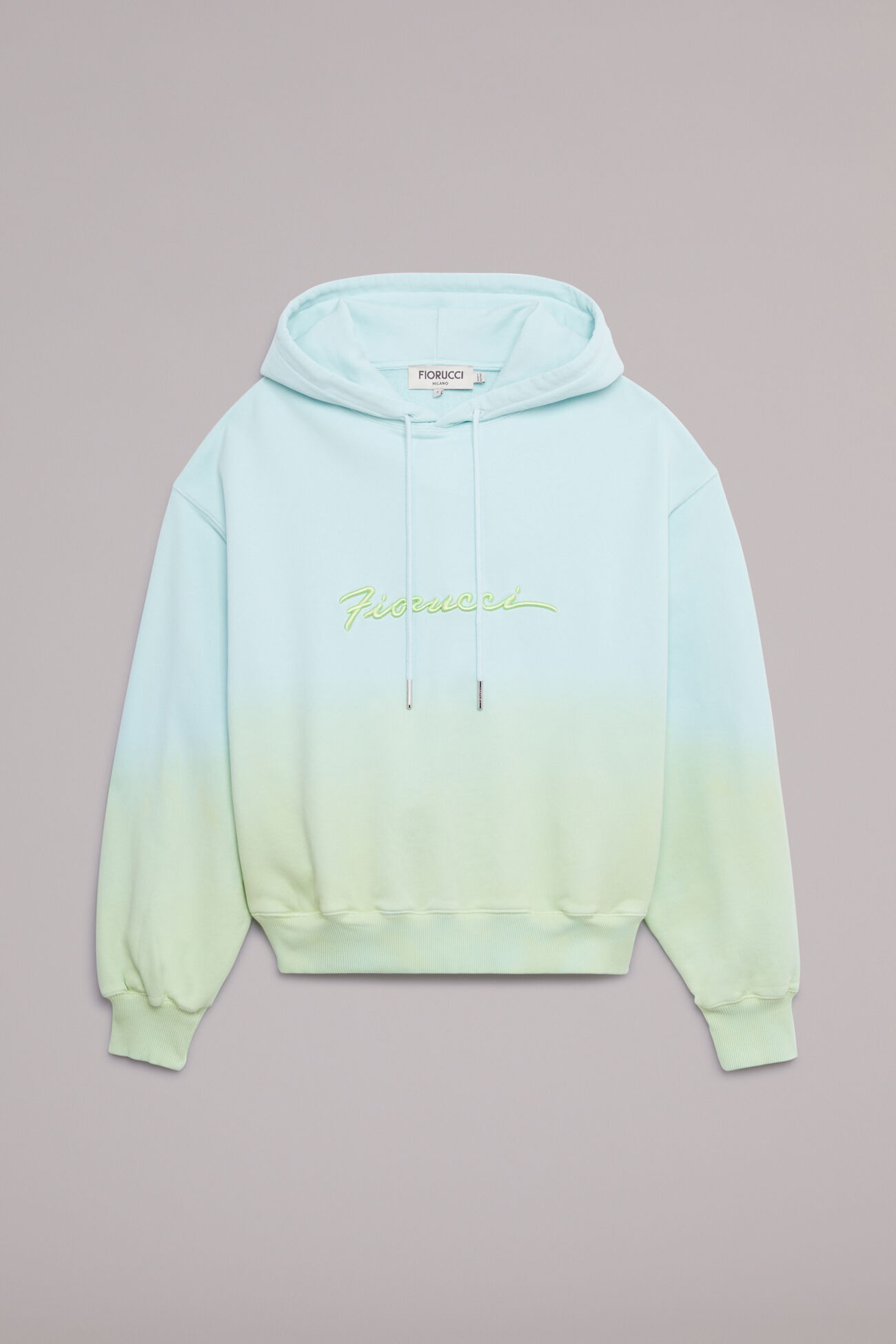 Ombre Squiggle Logo Hoodie Green