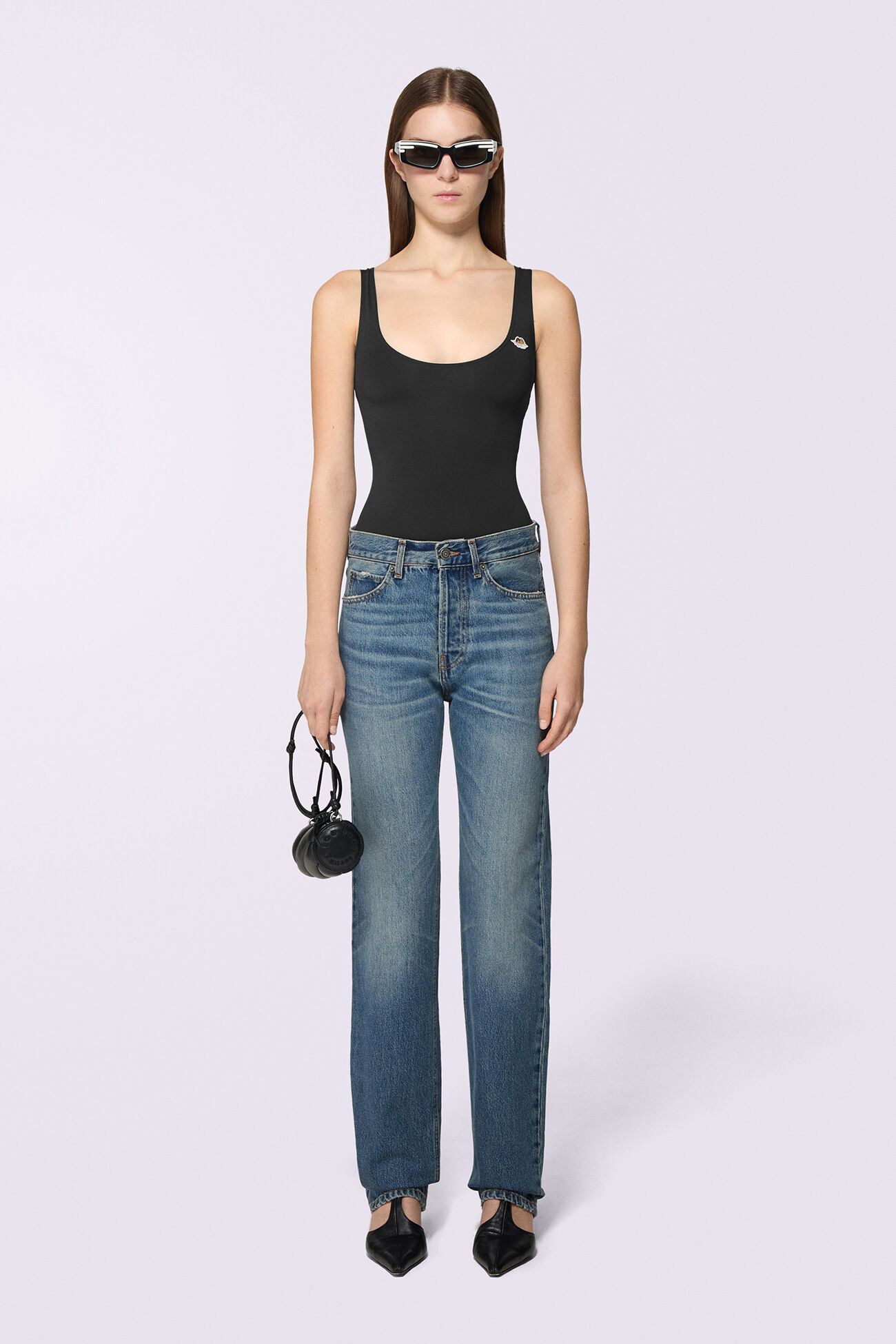 Angels Patch Bodysuit Black