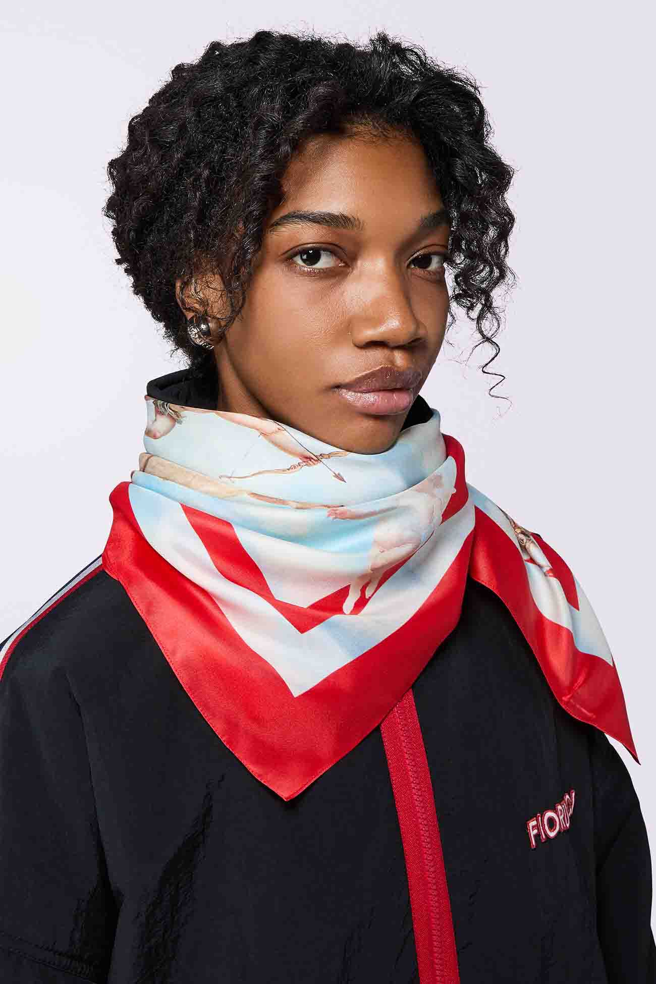 Beatitudo Print Scarf Blue