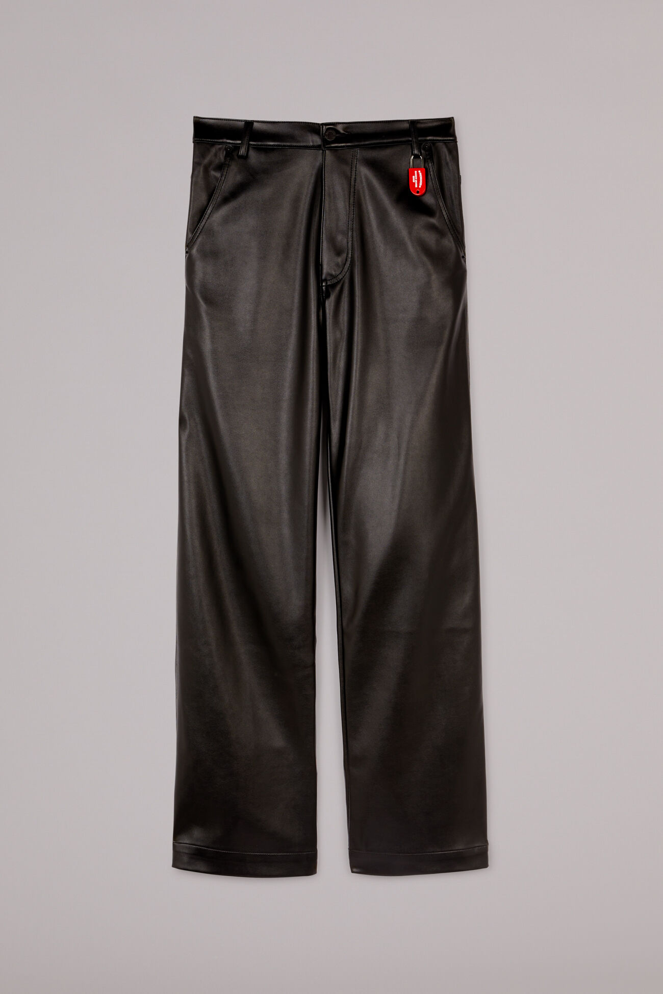 Faux Leather Trousers Black