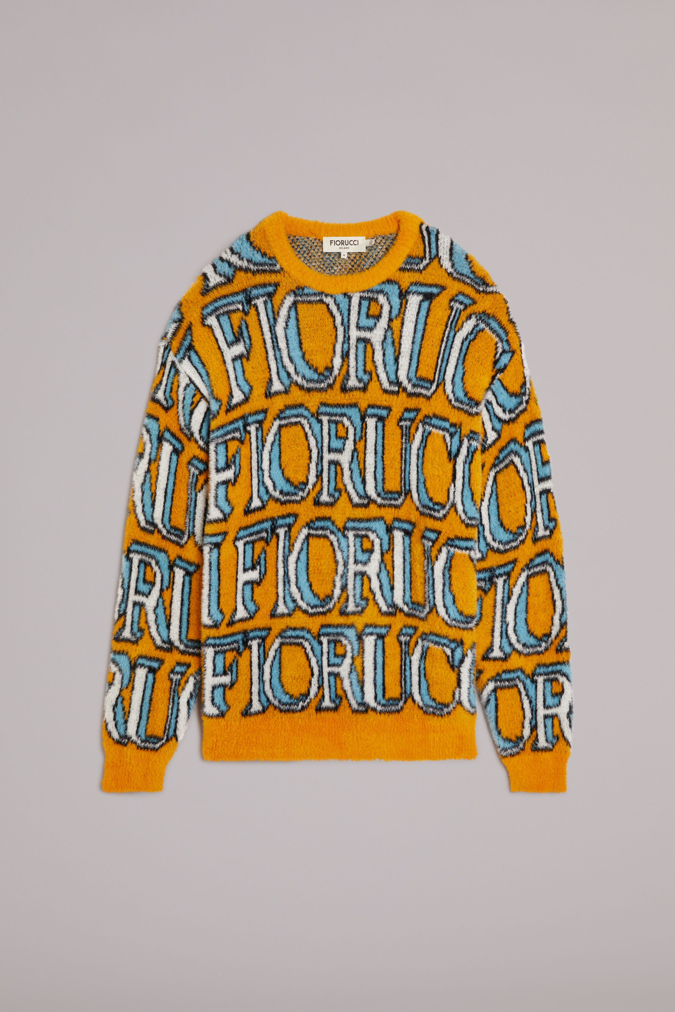 Unisex Monogram Logo Knit Jumper Orange