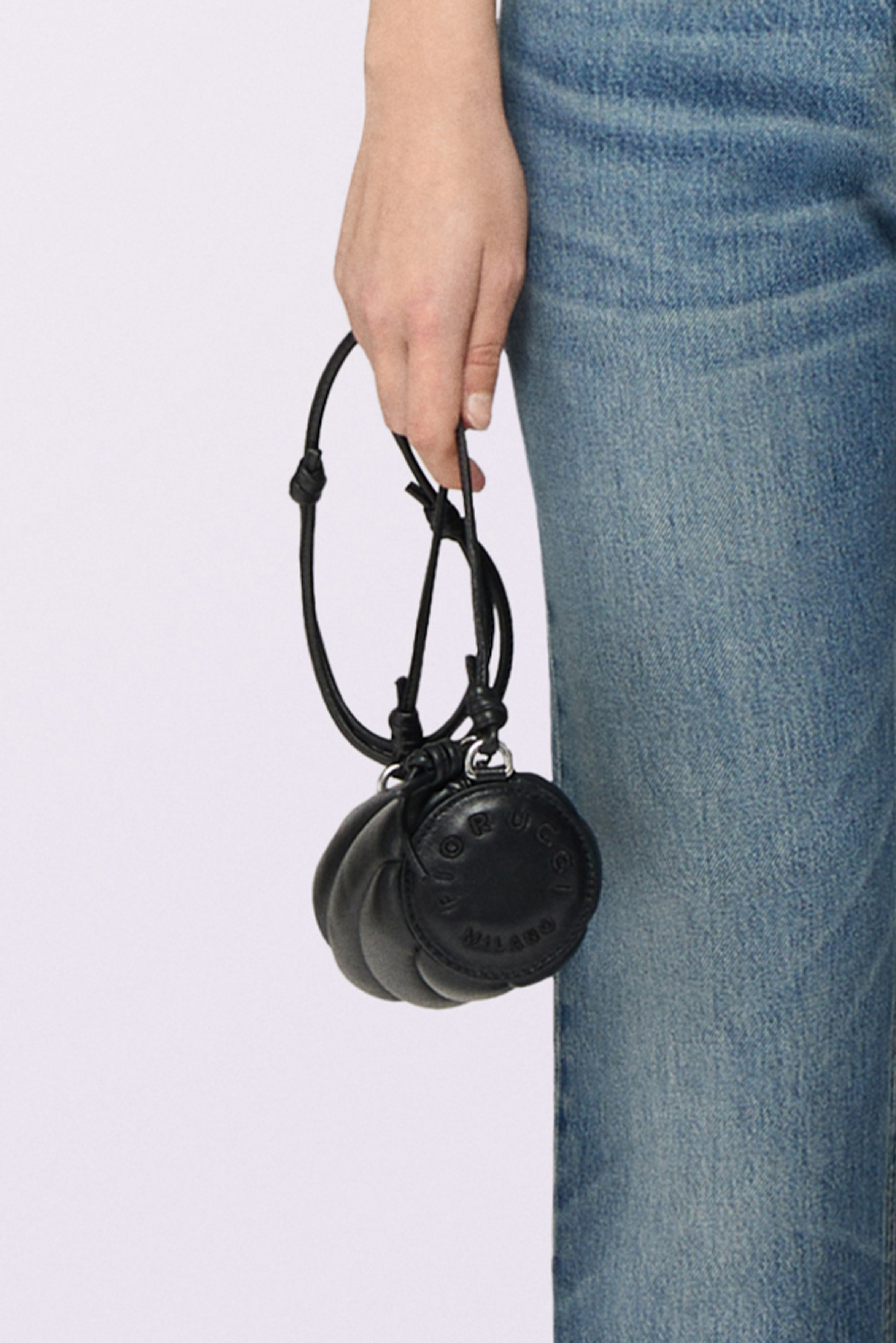 Mella Leather Micro Bag Black