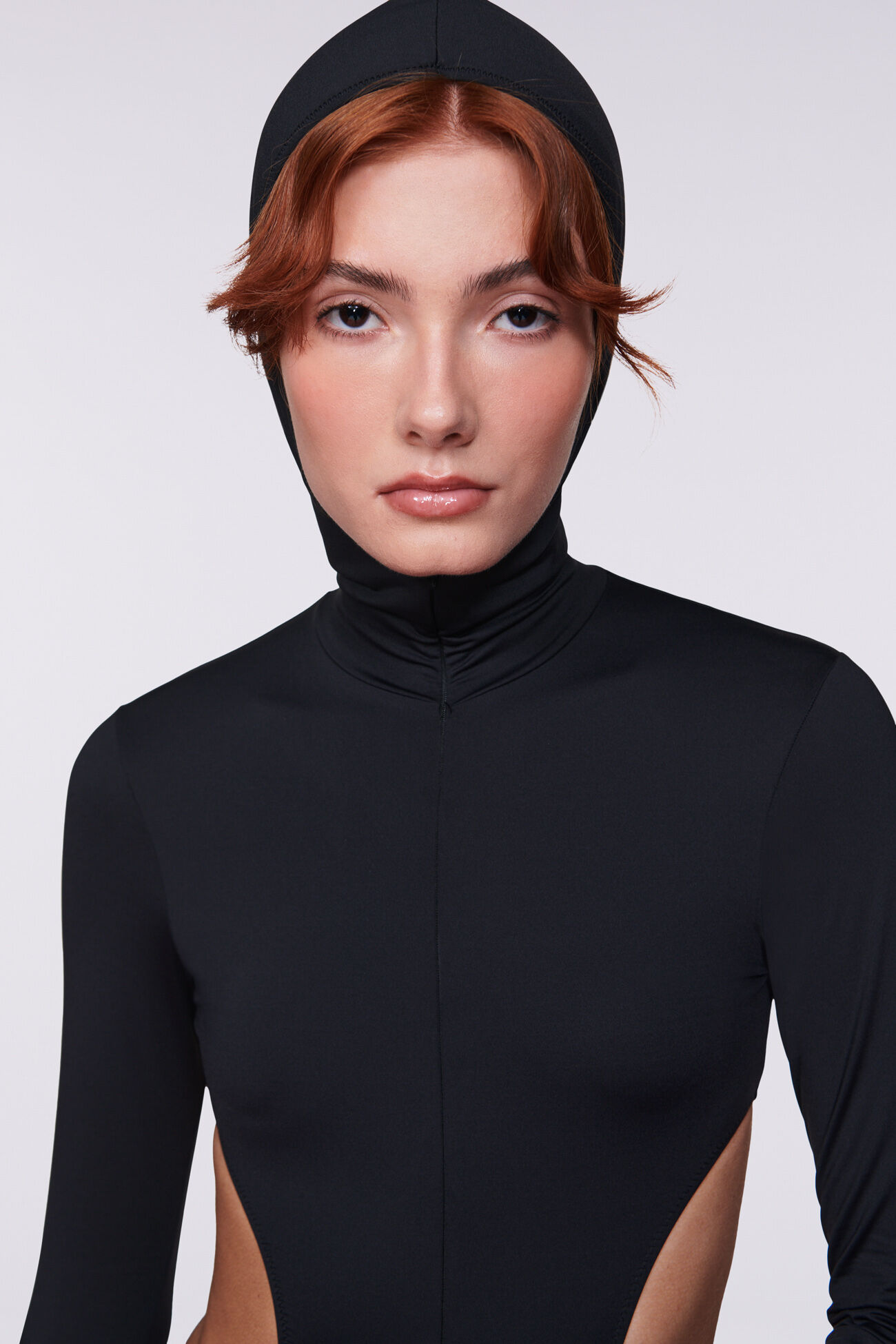 Hooded Bodysuit Black