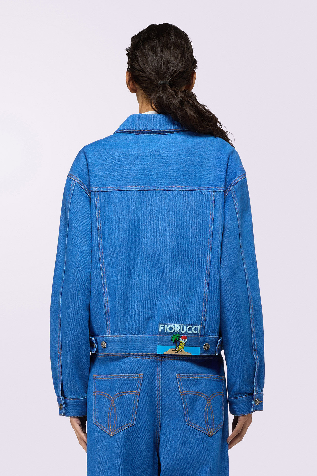 Logo Denim Jacket Ocean Blue
