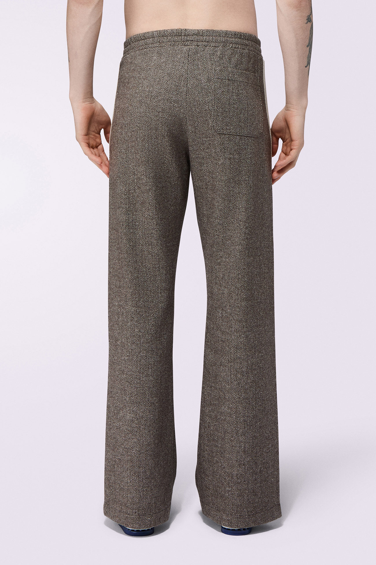 Herringbone Trousers Grey