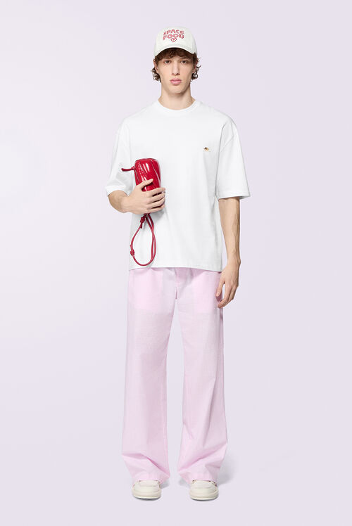 Gingham Logo Trousers Pink