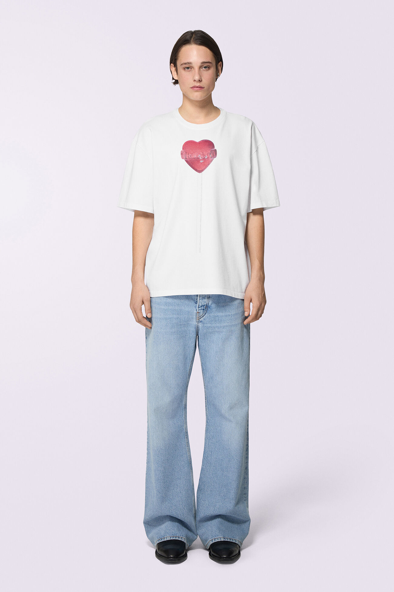 Unisex Heart Lollipop T-Shirt White