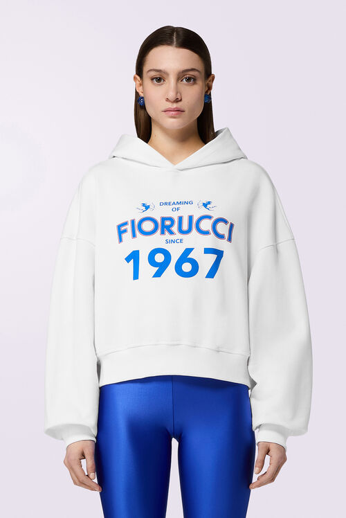 Dreaming 1967 Crop Hoodie White