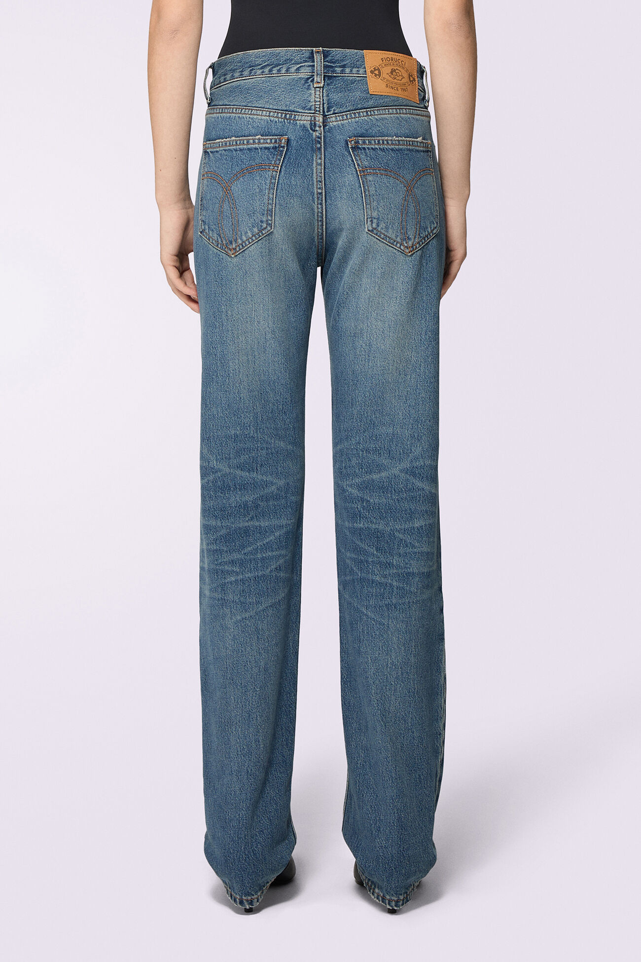 Straight Fit Jeans Mid Blue