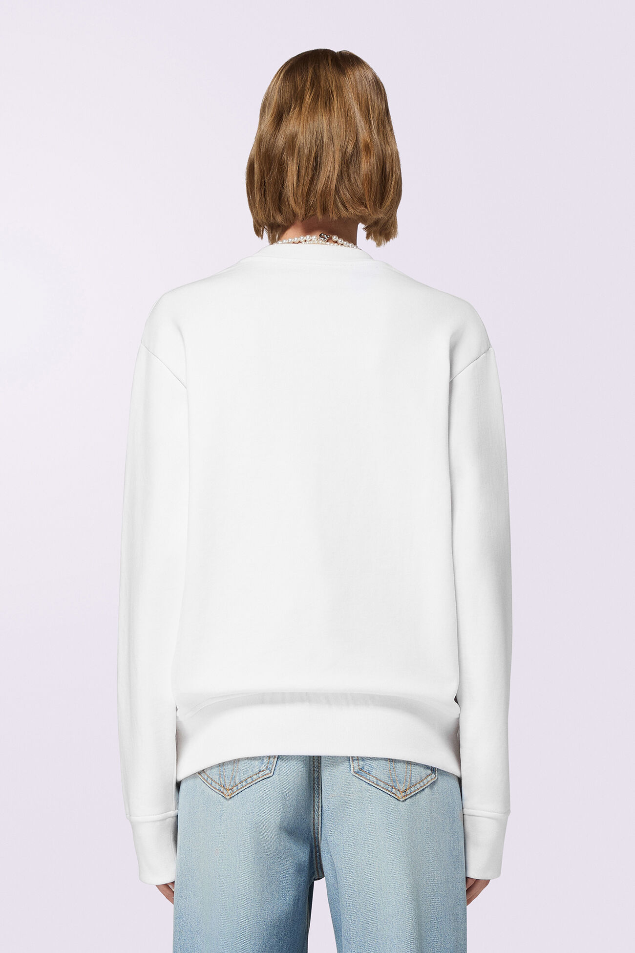 Varsity Logo Regular Sweatshirt White