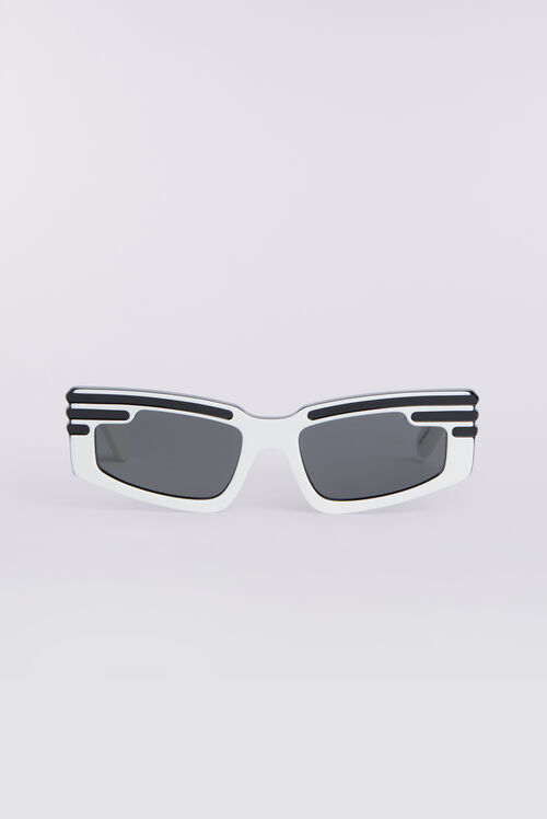 Rectangular Wing Sunglasses White