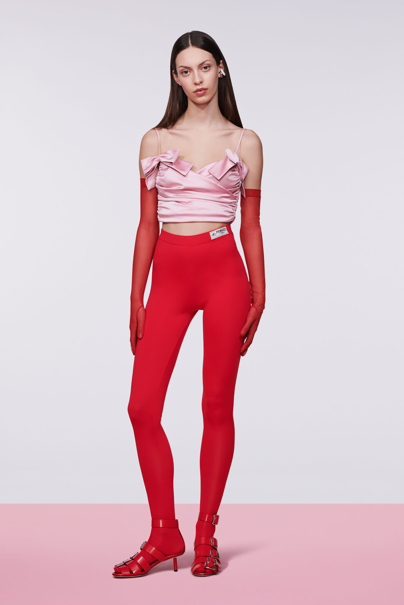 Satin Bow Bralette Pink