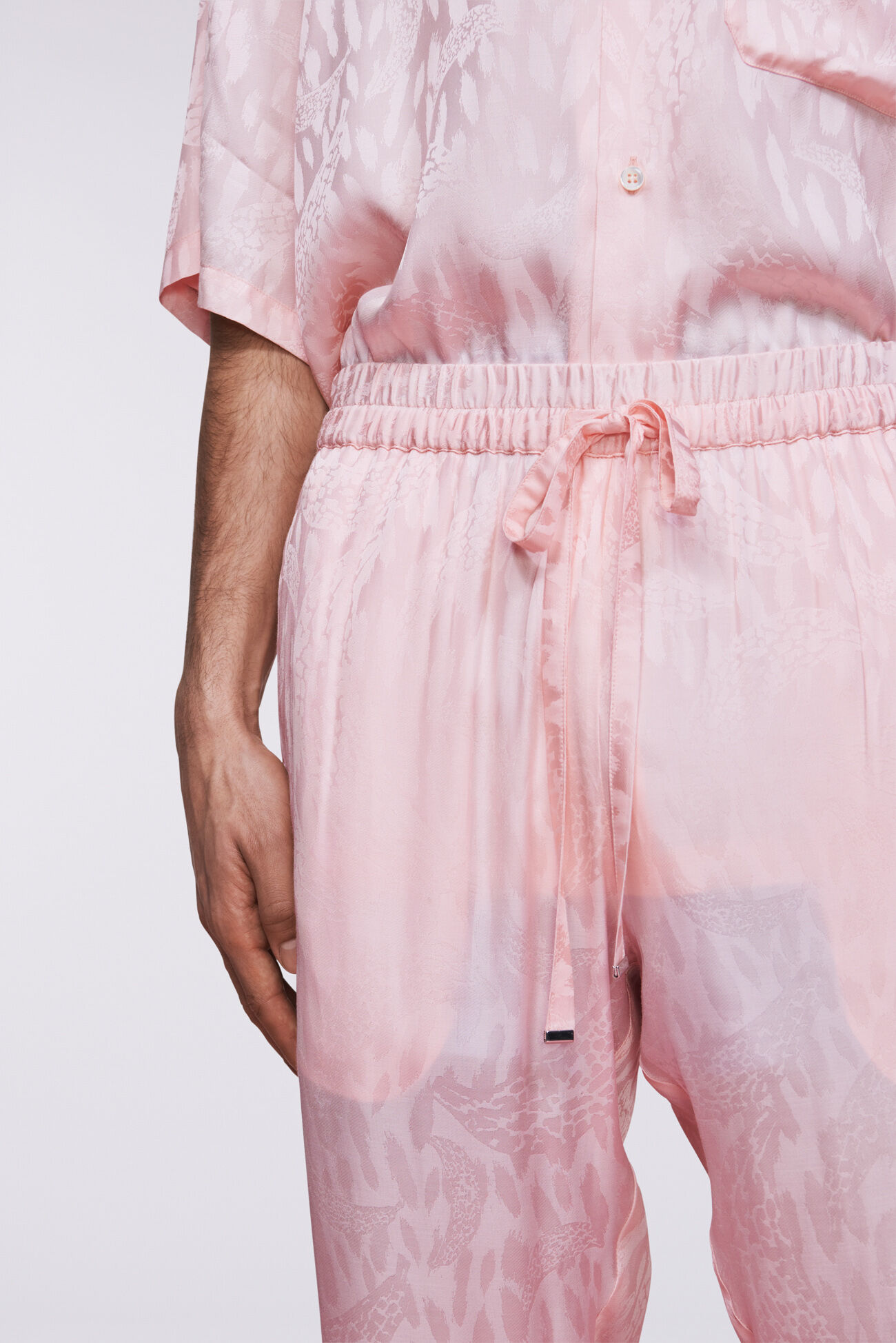 Banimalier Jacquard Trousers Pink
